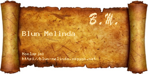 Blun Melinda névjegykártya
